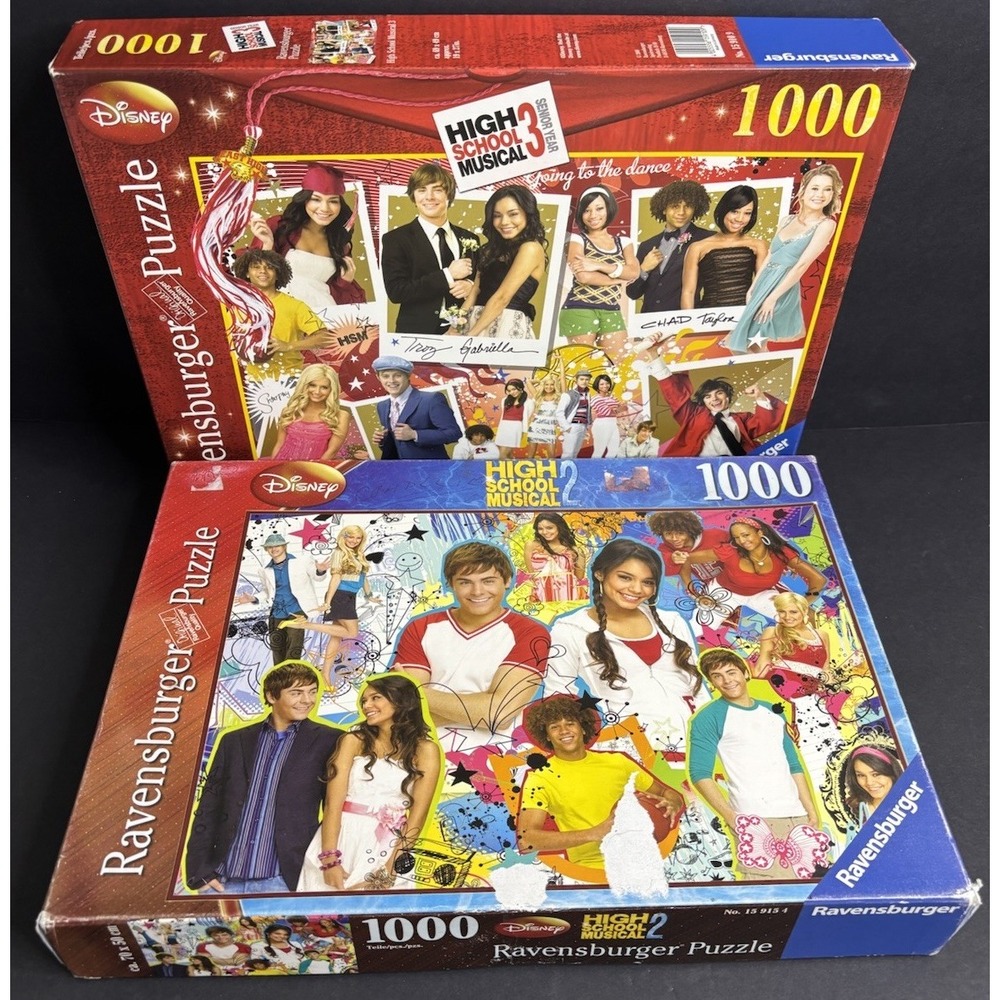 2 Ravensburger Jigsaw Puzzles High School Musical 2 and 3 Disney **UNVERIFIED